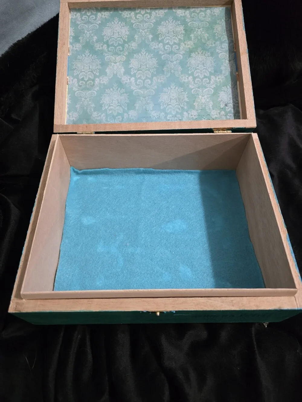 Custom One Of A Kind Green Butterfly  Decorative Box Home Art